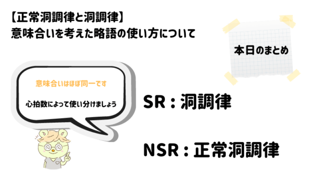 【正常洞調律と洞調律】意味合いを考えた略語の使い方について